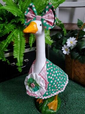 Porch Gosse Outfit & Bow Set Fits Mainstays 19.6" Goose Statue